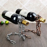 PG Novelty Magic Wine Bottle Holder Floating Steel Link Chain Wine Bottle Rack/Holder - Holds Bottles in The Air