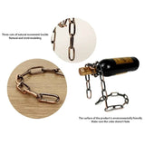 PG Novelty Magic Wine Bottle Holder Floating Steel Link Chain Wine Bottle Rack/Holder - Holds Bottles in The Air